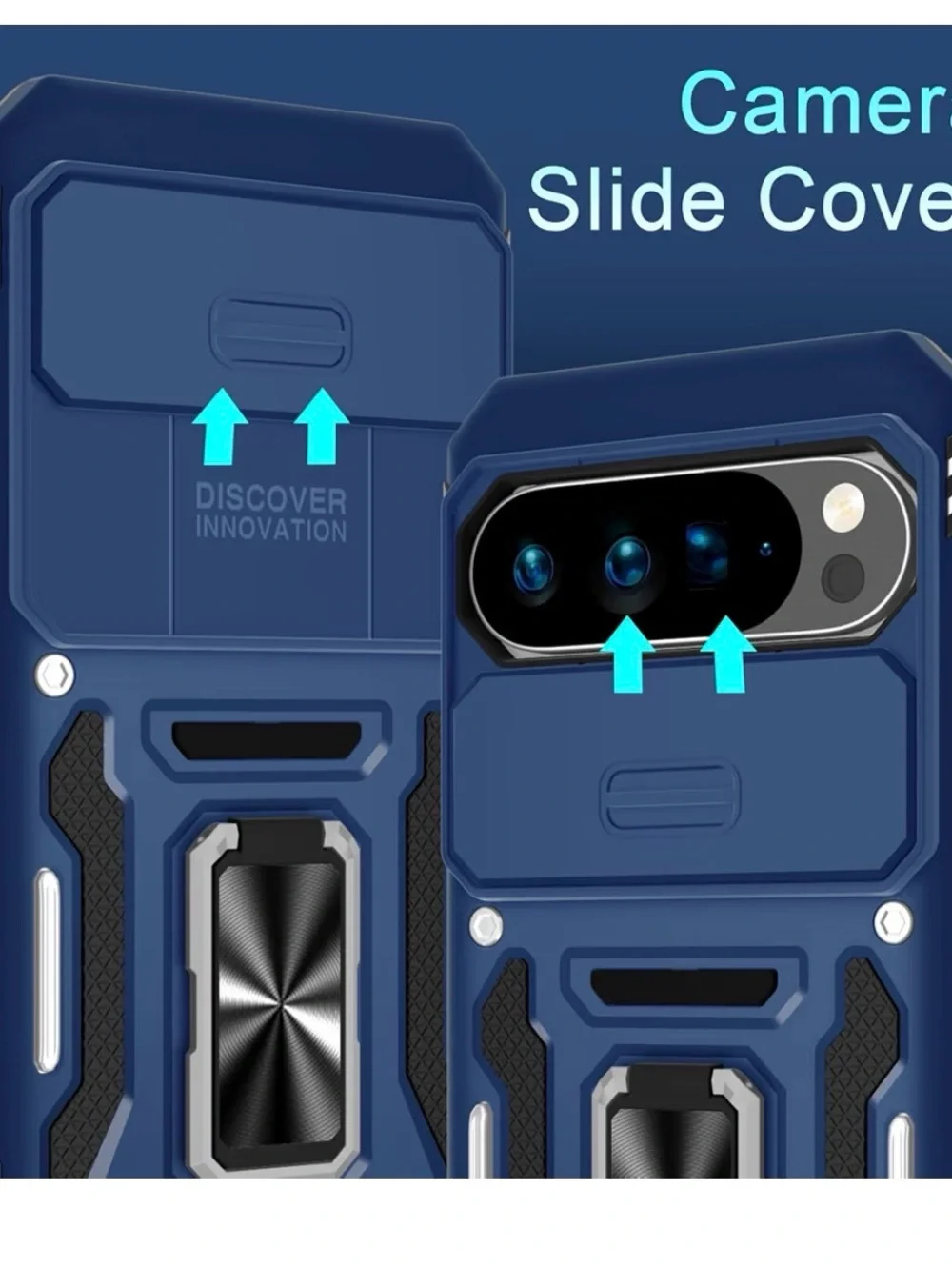 Navy Blue Protective Case with Kickstand for Google Pixel 10 Pro XL NEW
